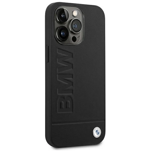 Etui BMW BMHCP14LSLLBK do iPhone 14 Pro 6,1" Leather Stamp