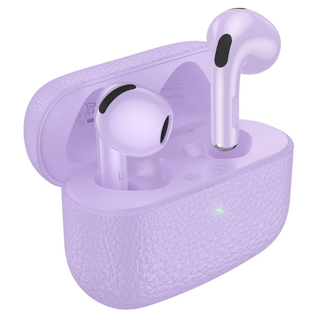 Bezdrátová Bluetooth sluchátka HOCO TWS EQ15 fialová