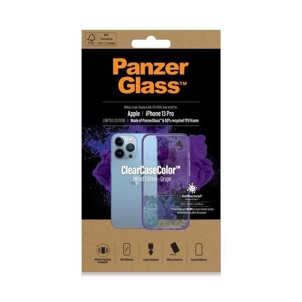 Kryt na iPhone 13 Pro PanzerGlass ClearCase Antibakteriálny, vojenskej kvality