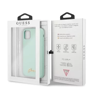 Guess GUHCN65LSLMGG iPhone 11 Pro Max zielony/зелений твердий чохол Silicone Vintage Gold Logo