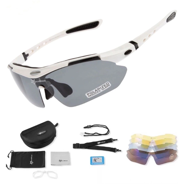 Rockbros 10002 Polarized Cycling Glasses - White