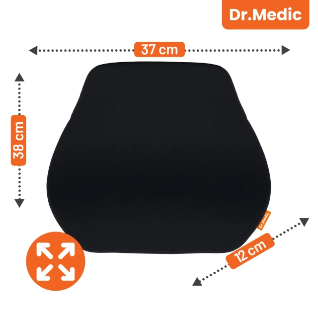 DR.MEDIC LumbarGuard™ Car Back Cushion Ergonomic lumbar cushion for car seat for driver and passenger