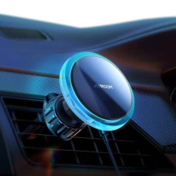 Joyroom Car Magnetic Holder Qi Wireless Induction Charger 15W (MagSafe Compatible for iPhone) Air Vent Silver (JR-ZS291)