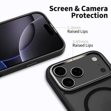 Etui Tech-Protect MagEdge MagSafe do iPhone 17 Pro Max, czarny mat