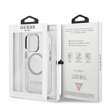 Чохол Etui Guess GUHMP13LHTRMS для iPhone 13 Pro / 13 6,1" Hard Case Metal Outline Magsafe