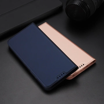 Puzdro Dux Ducis Skin Pro Xiaomi Poco C40 kryt s flip card wallet zlatým stojanom