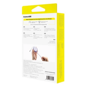 Kabel Baseus Free2Pull USB-C pro iP 20W 1m (fialový)