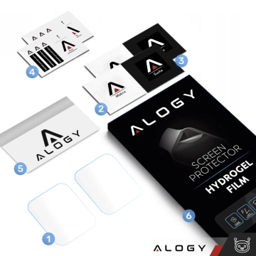 2x Alogy Hydrogel Smartwatch Schutzfolie für Apple Watch 9 41mm