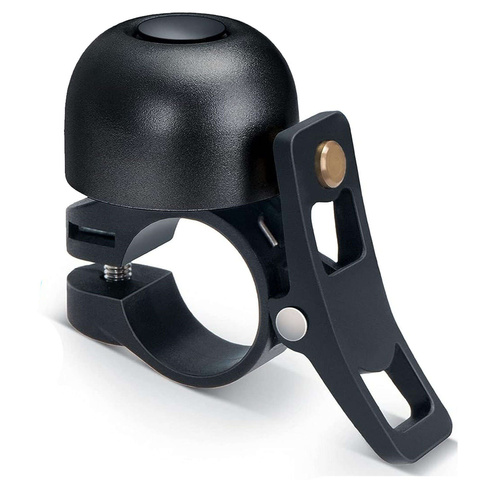 Cyklistický zvonček na bicykel univerzálny mini RockBros 2018-1ABK hlasitý 120dB na riadidlá vodeodolný čierny