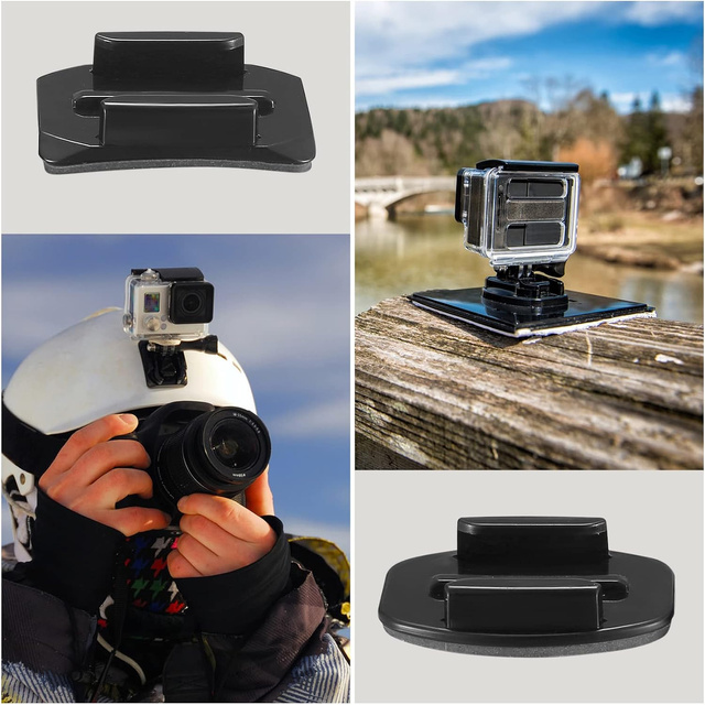 Набір плоских і заокруглених монтажних баз для спортивних камер GoPro, DJI Osmo Action, EKEN, SJCam, Insta360 зі стрічками 3M VHB Alogy - 16 шт.