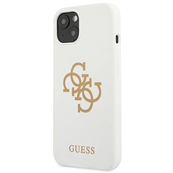 Guess GUHCP13SLS4GGWH iPhone 13 mini 5,4" bílé/bílé pevné pouzdro silikonové 4G logo
