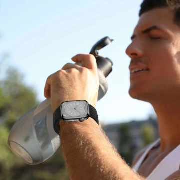 Нейлоновий ремінець для Apple Watch 7 / 8 / 9 / 4 / 5 / 6 / 7 / 8 / 9 / SE / ULTRA 1 / 2 (42 / 44 / 45 / 49 мм) NylonMag OLIVE GREY