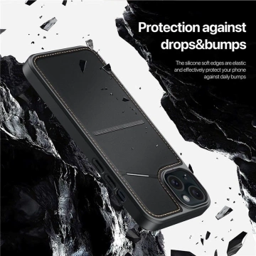 Pouzdro DUX DUCIS Rafi II Mag - pouzdro na zadní kryt se stojánkem, kompatibilní s MagSafe pro iPhone 15 Plus