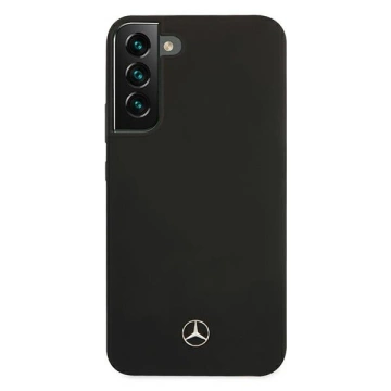 Pevné silikónové puzdro Etui Mercedes MEHCS22MSILBK na Samsung Galaxy S22 Plus S906