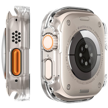Ochranné puzdro s ochranným puzdrom Glass Alogy 2v1 prekrývacie puzdro pre Apple Watch Ultra 49 mm priehľadné