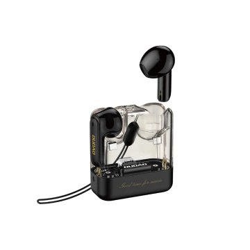 Навушники TWS Dudao U18Pro Bluetooth 5.3 – прозорі, зі світлодіодним підсвічуванням, чорні