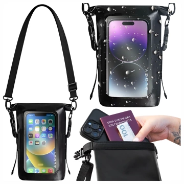 Pouch Vodotěsné pouzdro na telefon Velká taška Pouzdro Vodotěsné Alogy Vodotěsné černé