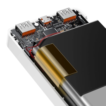 Повербанк зі швидкою зарядкою Baseus Bipow 10000mAh 20W white (Overseas Edition) USB-A - Micro USB кабель 0.25m білий (PPBD050502)