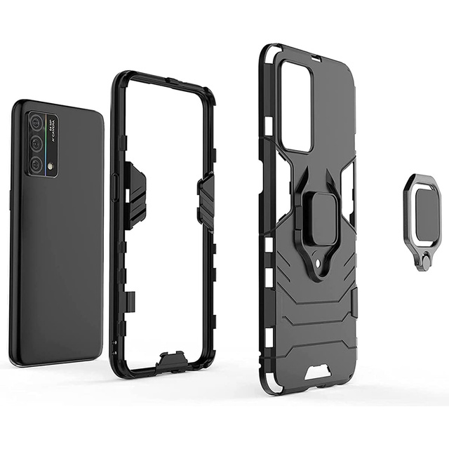 Alogy Stand Ring Armor Schutzhülle für Realme GT Master Edition Schwarz
