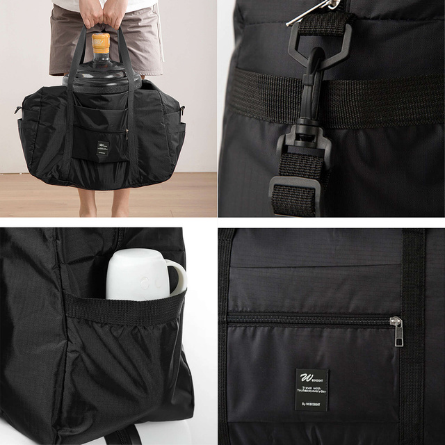 Дорожня сумка для літака, туристична спортивна кабіна, ручна поклажа, містка для валізи, відпустка 36л Alogy Black