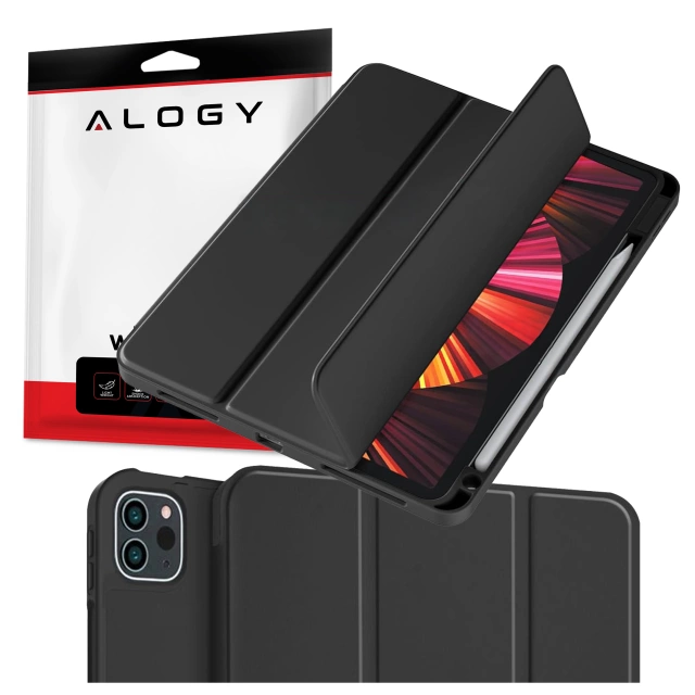 Alogy Book Cover Pencil Case Protective Case with Pen Holder for Apple iPad Air 4 2020 / Air 5 2022 10.9" Black
