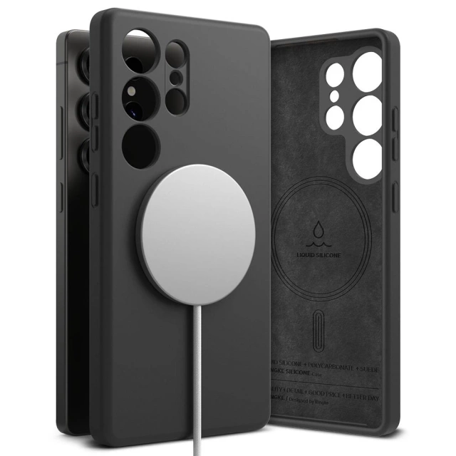 Etui do Samsung Galaxy S25 Ultra Black Ringke Silicone Magnetic MagSafe