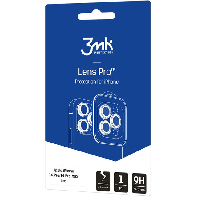 3mk Lens Protection Pro Phone Lens Protector для Apple iPhone 14 Pro / 14 Pro Max Gold