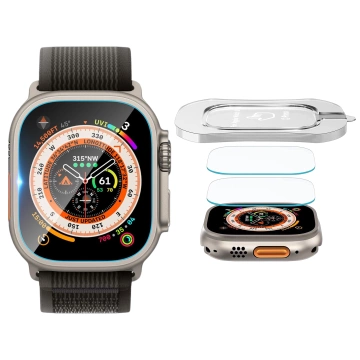 Tvrdené sklo pre Apple Watch Ultra 2 / Ultra 49 mm ochrana obrazovky Alogy Protector 9H s polohovacím rámom