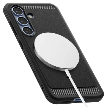 Чохол для Samsung Galaxy S25 Plus, матовий чорний, Spigen Rugged Armor MagSafe