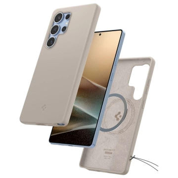 Чохол для Samsung Galaxy S25 Ultra Natural Titanium Spigen Silicone Fit MagSafe