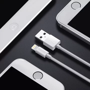 Сертифікований кабель Choetech Кабель USB-A - Lightning MFI 1,8 м білий (IP0027)
