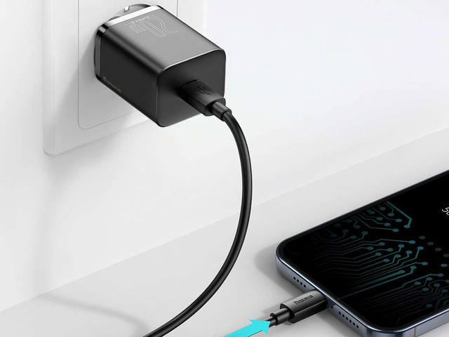 Baseus USB-C PD 20W nástěnná nabíječka 1m USB-C to Lightning kabel