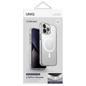 UNIQ pouzdro LifePro Xtreme iPhone 14 Pro Max 6,7" Magclick Charging transparentní/mrazuvzdorné