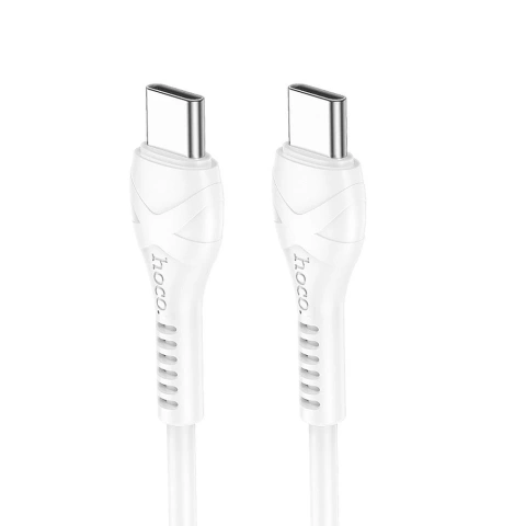 HOCO Kabel Typ C do Typ C X37 1 m Biały PD 60W Szybkie Ładowanie