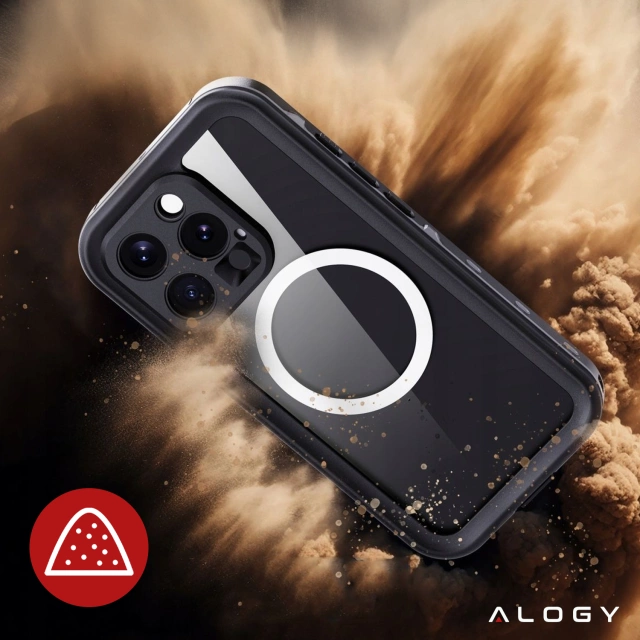 Водонепроникний чохол Alogy HydroArmor™ IP68 з прозорою задньою стороною 360 Armored Cover для MagSafe для Apple iPhone 16 Pro