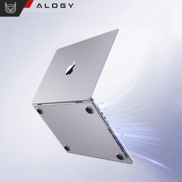 Ochranný kryt pro Apple Macbook Pro 16 - M1/M2/M3/M4 2021-2024 2025 Alogy AirGuard™ Flexibilní kryt Matný Průhledný Bílý