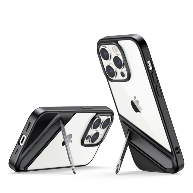Ugreen LP635 Kickstand Protective Case Hard Cover with Gel Frame and Built-in Kickstand for iPhone 14 Pro black (90926)