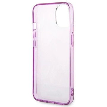 Pouzdro Guess GUHCP14MHGJGHP pro Apple iPhone 14 Plus 6,7" růžové/růžové pevné pouzdro Jungle Collection