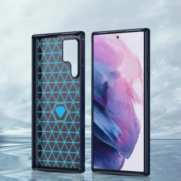 Carbon Phone Case for Samsung Galaxy S23 Ultra Flexible Silicone Carbon Cover Blue
