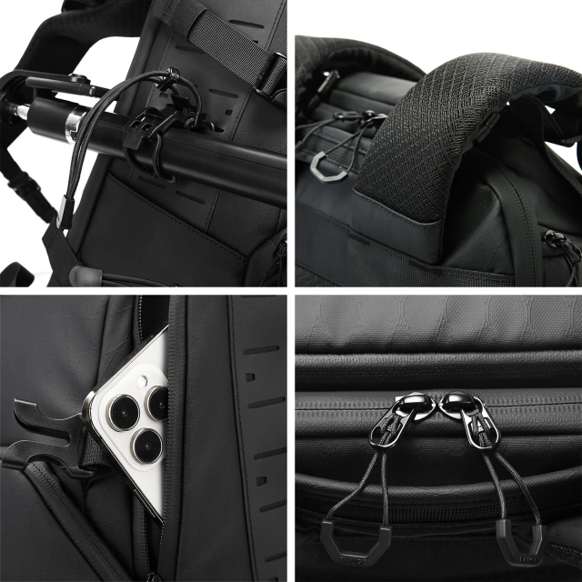 Bange Waterproof Backpack for Laptop 15.6" City Travel 45x30x16 cm for Work Airplane Men's Women's with USB Port Black