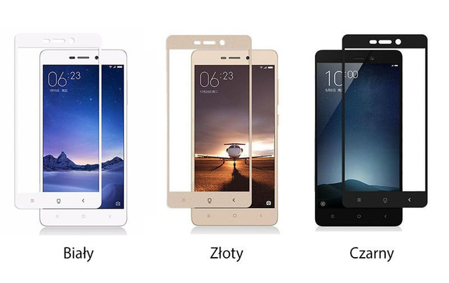 Full screen tempered glass Xiaomi Redmi 3S/ 3 Pro gold