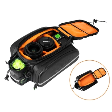 Taška na bicykel Rockbros A6-6 do kufra, 35 l, s výklopnými vreckami - čierna