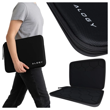 Ochranné puzdro na notebook, MacBook Air Pro 13,3" Alogy Hard Foam Bag pre 13-14" notebooky čierne