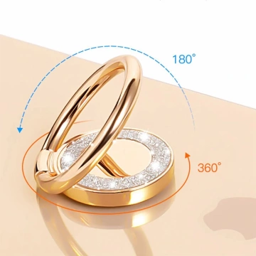 Magnetischer Telefonring Glitter Gold