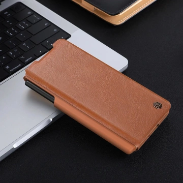 Nillkin Qin Leather Pro Leather Case with Camera Protector for Samsung Galaxy Z Fold 5 - Black