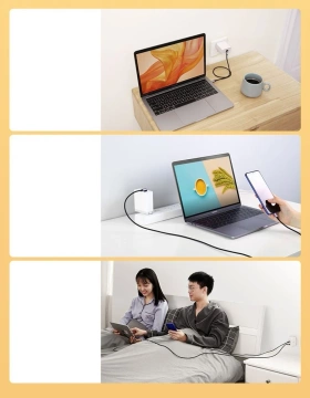 Кутовий кабель Ugreen USB Type C - USB Type C Power Delivery 60W 20V 3A 1m Чорний/Сірий (US255 50123)