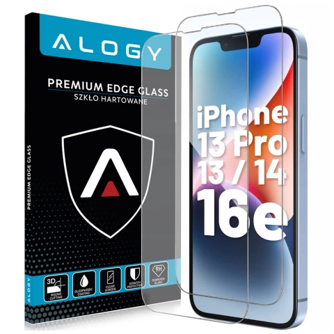 2x Alogy gehärtetes Glas für den Bildschirm für Apple iPhone 13/13 Pro / 14