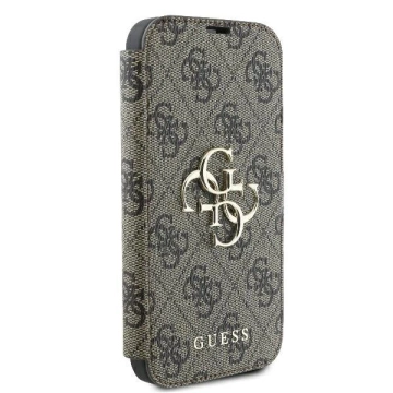 Guess GUBKP16M4GMGBR iPhone 16 Plus 6,7" hnědý, kovové logo, 4G