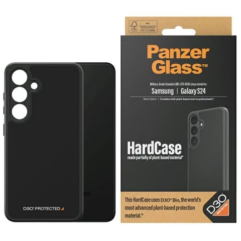 Pouzdro PanzerGlass HardCase D3O pro Samsung Galaxy S24, černé