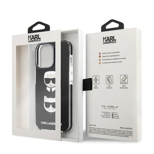 Etui Karl Lagerfeld KLHCP13XTPE2TK für iPhone 13 Pro Max 6,7" Hardcase czarny/black Karl
